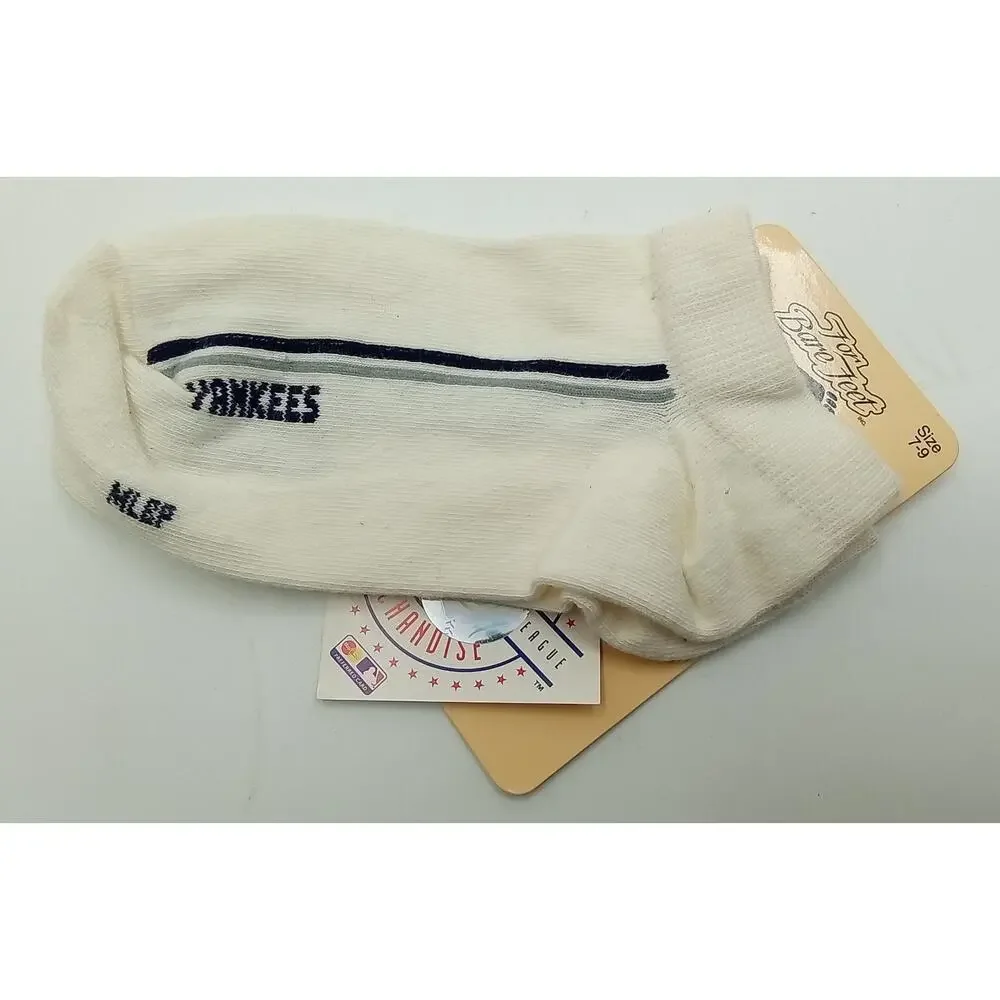 New York Yankees MLB For Bare Feet Set of 2 Youth Socks Size 7-9